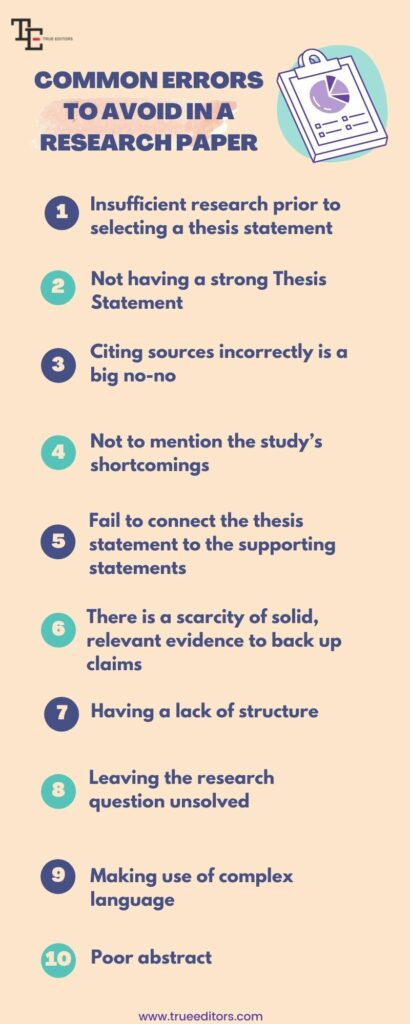 common errors in research paper