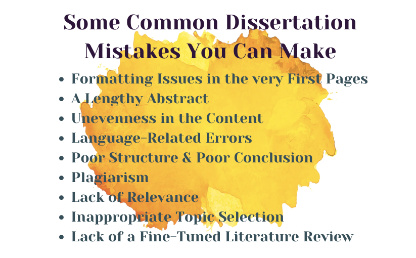 common thesis mistakes