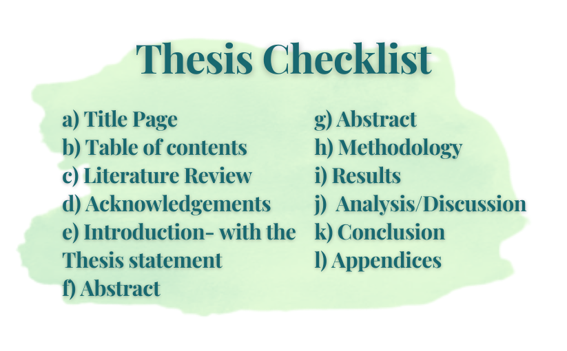 component of thesis methodology
